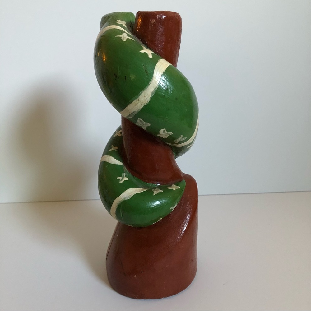 Amazing vintage folk art snake figure papier mâche? composite? primitive - Picture 5 of 13